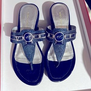 Marc Fisher blue sparkle sandals